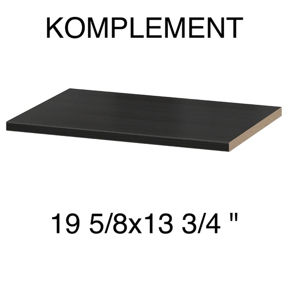 KOMPLEMENT Shelf, black-brown 19 5/8x13 3/4 " 502.780.00 For IKEA PAX wardrobe - Picture 1 of 3